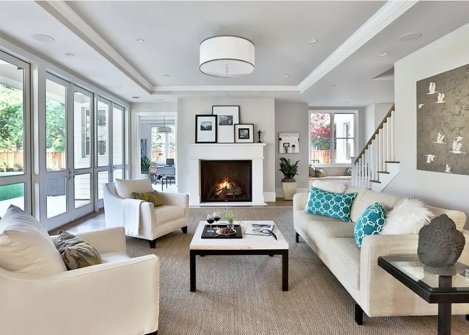 A spacious and bright 2-bedroom home living area.