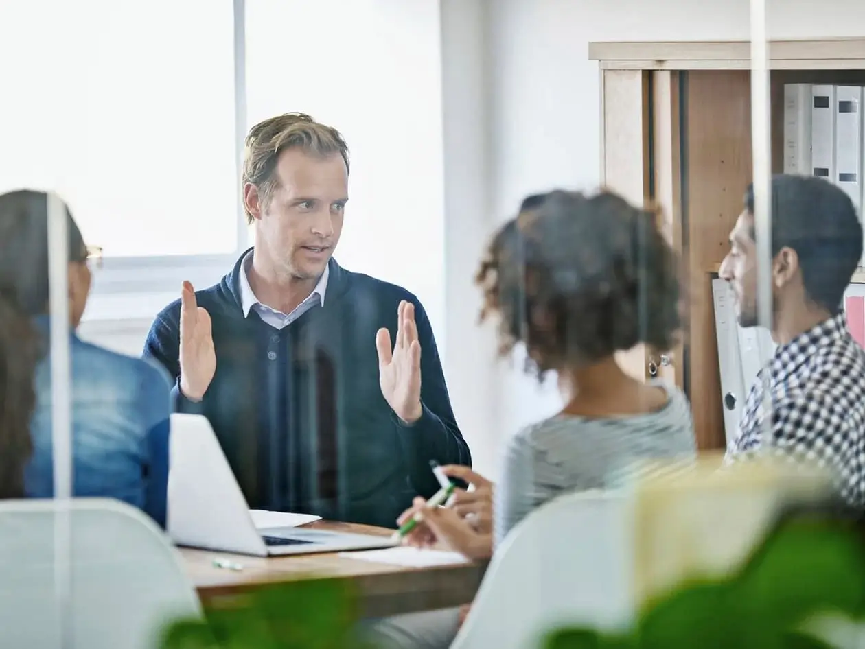 A founder of the company passionately explaining their mission.