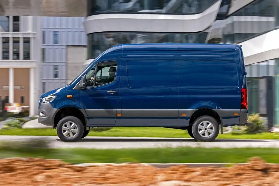 A clean and modern sprinter van for city moves