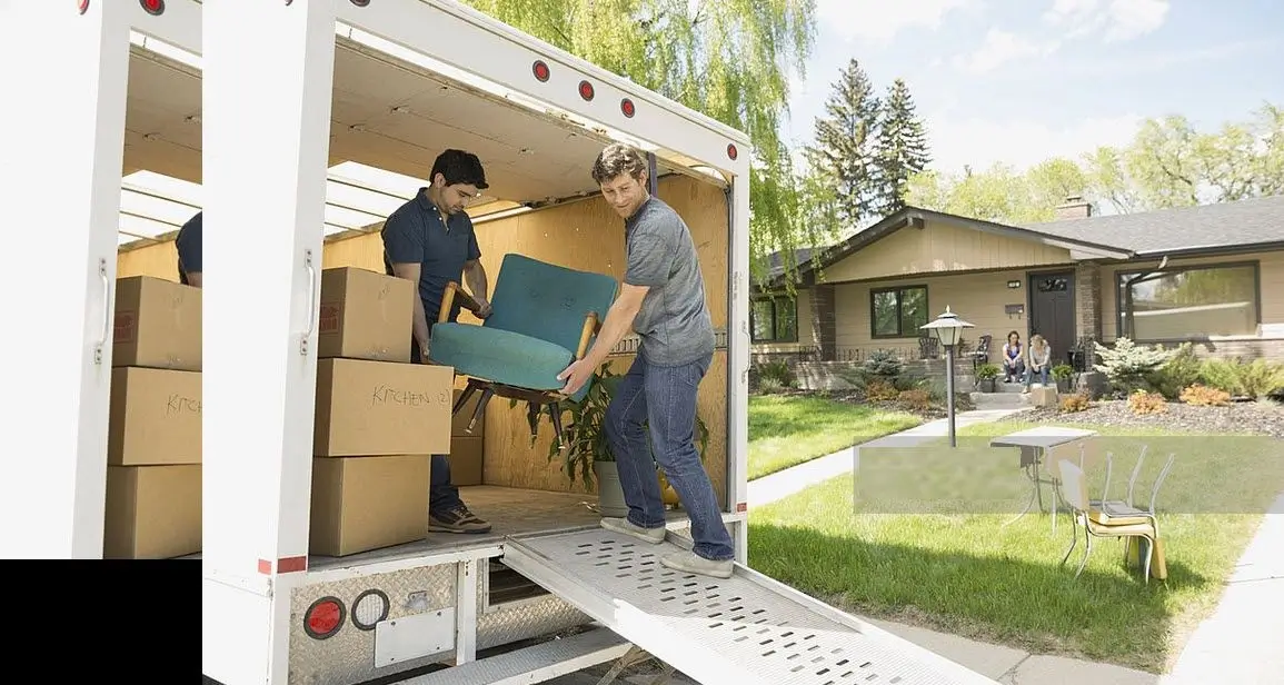 A mid-size moving truck for home relocations