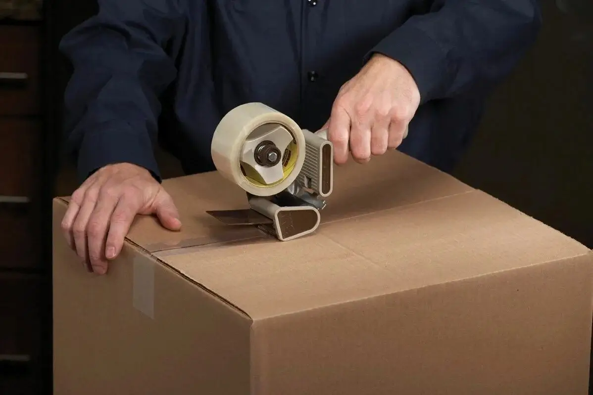 Packing materials like boxes and tape.
