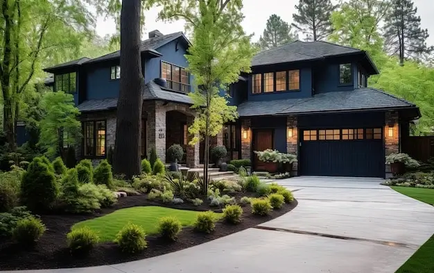A beautiful suburban house.